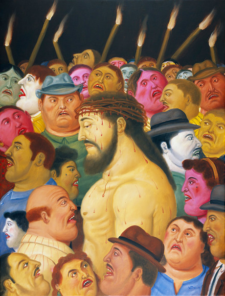 Botero_jesus_and_the_crowd