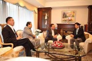 President Elbegdorj of Mongolia at PM Abe's private residence